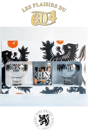 Cliquez sur l’image pour voir les détails du produit :Coffret Gin de Binche 35cl + 2 verres