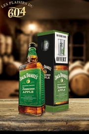 Cliquez sur l’image pour voir les détails du produit :Jack Daniel's Apple 35° 70cl + box verre inox