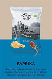 Cliquez sur l’image pour voir les détails du produit :Chips de Lucien - Paprika 125gr