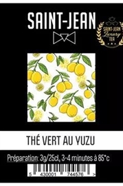 Cliquez sur l’image pour voir les détails du produit :Thé Vert au Yuzu - Saint-Jean Luxury Tea 100gr
