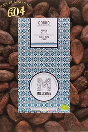 Cliquez sur l’image pour voir les détails du produit :Millésime Chocolat - Congo - Noir 76% Café - 2019