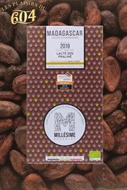 Cliquez sur l’image pour voir les détails du produit :Millésime Chocolat - Madagascar - Lacté 55% Pralin