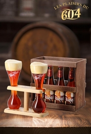 Cliquez sur l’image pour voir les détails du produit :Coffret Kwak bois verre duo